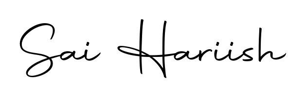 The Autography-DOLnW font transforms the name Sai Hariish into an executive sign with sharp precision and distinguished character. Sai Hariish signature style 10 images and pictures png