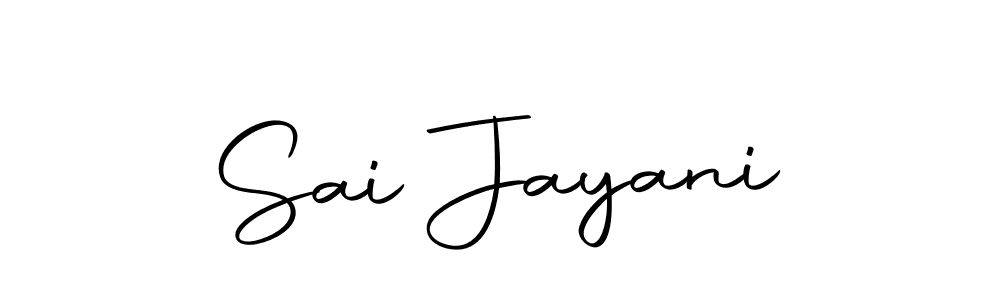 Create a beautiful signature design for name Sai Jayani. With this signature (Autography-DOLnW) fonts, you can make a handwritten signature for free. Sai Jayani signature style 10 images and pictures png