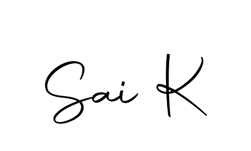 Use a signature maker to create a handwritten signature online. With this signature software, you can design (Autography-DOLnW) your own signature for name Sai K. Sai K signature style 10 images and pictures png