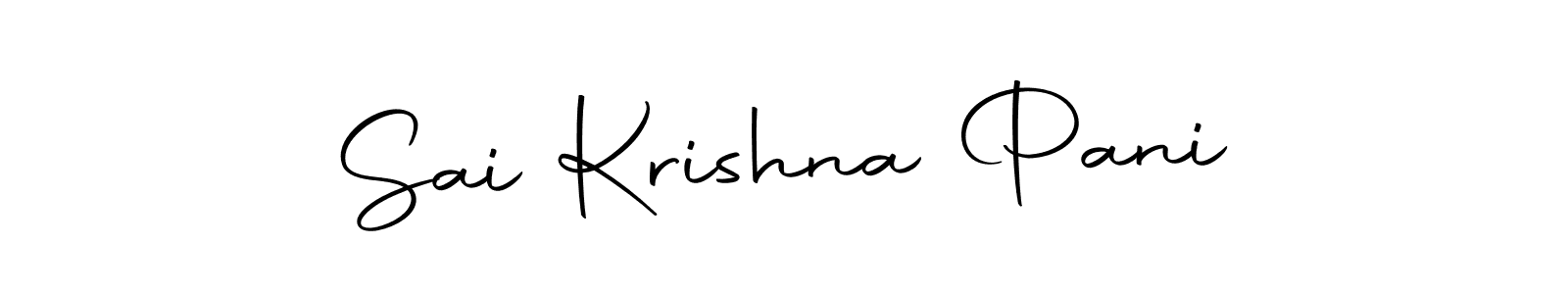 You can use this online signature creator to create a handwritten signature for the name Sai Krishna Pani. This is the best online autograph maker. Sai Krishna Pani signature style 10 images and pictures png