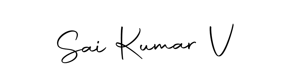 How to make Sai Kumar V name signature. Use Autography-DOLnW style for creating short signs online. This is the latest handwritten sign. Sai Kumar V signature style 10 images and pictures png