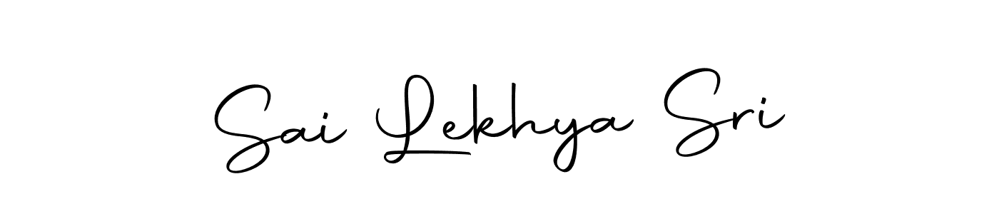 Create a beautiful signature design for name Sai Lekhya Sri. With this signature (Autography-DOLnW) fonts, you can make a handwritten signature for free. Sai Lekhya Sri signature style 10 images and pictures png