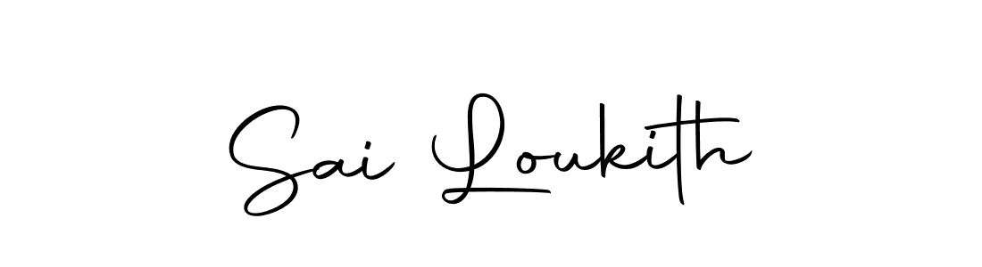 Create a beautiful signature design for name Sai Loukith. With this signature (Autography-DOLnW) fonts, you can make a handwritten signature for free. Sai Loukith signature style 10 images and pictures png