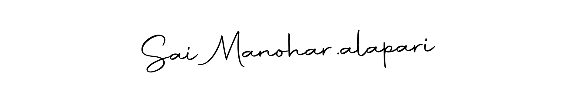 How to make Sai Manohar.alapari name signature. Use Autography-DOLnW style for creating short signs online. This is the latest handwritten sign. Sai Manohar.alapari signature style 10 images and pictures png