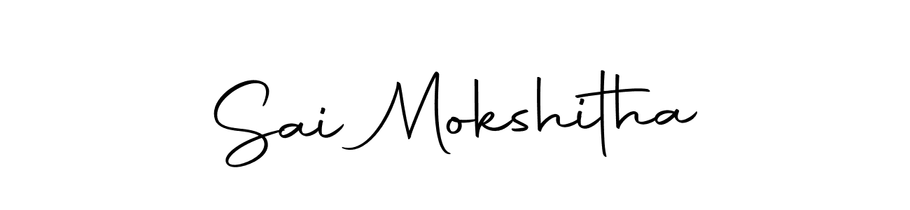 You can use this online signature creator to create a handwritten signature for the name Sai Mokshitha. This is the best online autograph maker. Sai Mokshitha signature style 10 images and pictures png