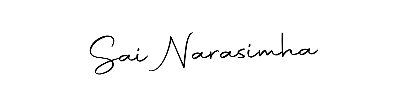 Create a beautiful signature design for name Sai Narasimha. With this signature (Autography-DOLnW) fonts, you can make a handwritten signature for free. Sai Narasimha signature style 10 images and pictures png