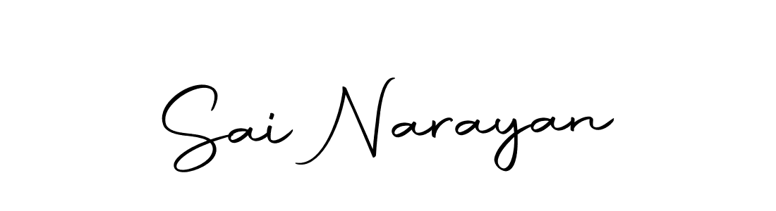 Create a beautiful signature design for name Sai Narayan. With this signature (Autography-DOLnW) fonts, you can make a handwritten signature for free. Sai Narayan signature style 10 images and pictures png