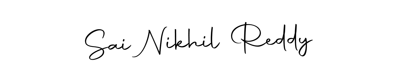How to make Sai Nikhil Reddy name signature. Use Autography-DOLnW style for creating short signs online. This is the latest handwritten sign. Sai Nikhil Reddy signature style 10 images and pictures png