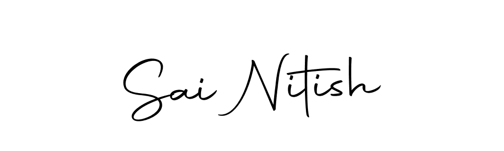 How to make Sai Nitish name signature. Use Autography-DOLnW style for creating short signs online. This is the latest handwritten sign. Sai Nitish signature style 10 images and pictures png