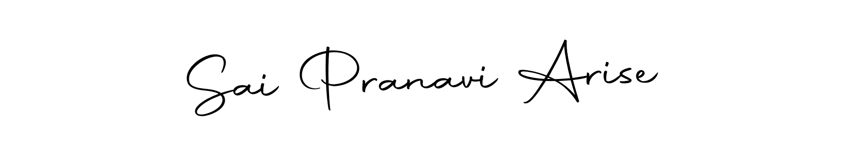 How to make Sai Pranavi Arise name signature. Use Autography-DOLnW style for creating short signs online. This is the latest handwritten sign. Sai Pranavi Arise signature style 10 images and pictures png