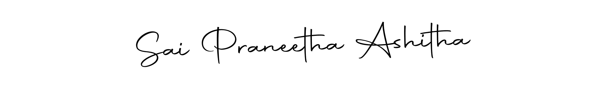 How to make Sai Praneetha Ashitha name signature. Use Autography-DOLnW style for creating short signs online. This is the latest handwritten sign. Sai Praneetha Ashitha signature style 10 images and pictures png