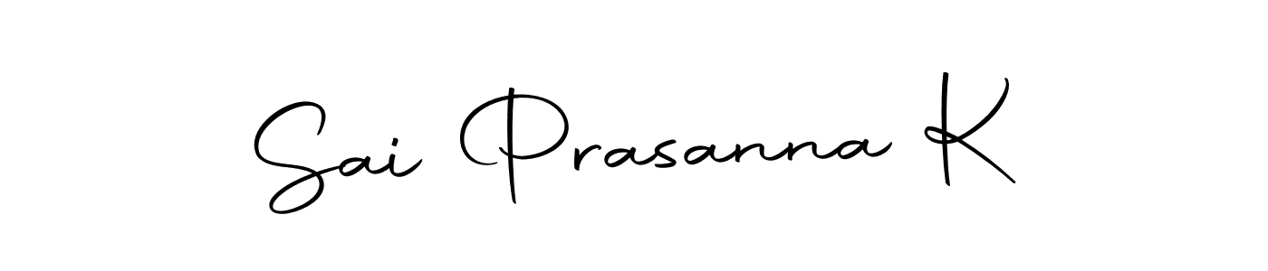 The best way (Autography-DOLnW) to make a short signature is to pick only two or three words in your name. The name Sai Prasanna K include a total of six letters. For converting this name. Sai Prasanna K signature style 10 images and pictures png