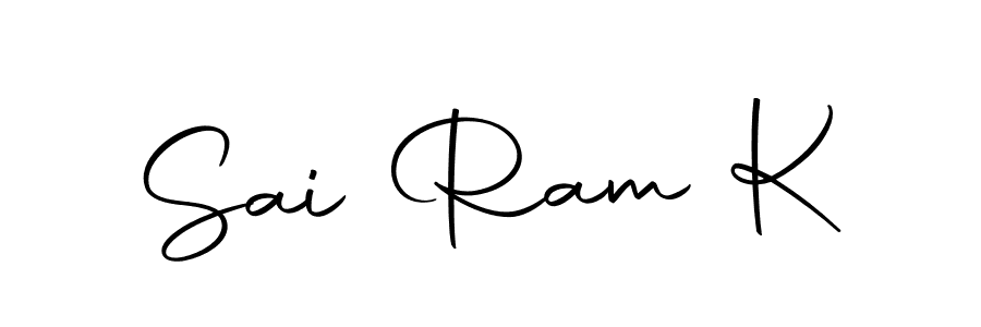 Design your own signature with our free online signature maker. With this signature software, you can create a handwritten (Autography-DOLnW) signature for name Sai Ram K. Sai Ram K signature style 10 images and pictures png