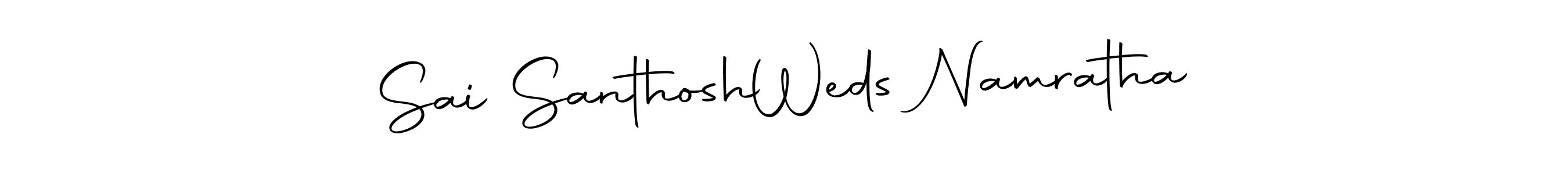 How to Draw Sai Santhosh  Weds Namratha signature style? Autography-DOLnW is a latest design signature styles for name Sai Santhosh  Weds Namratha. Sai Santhosh  Weds Namratha signature style 10 images and pictures png