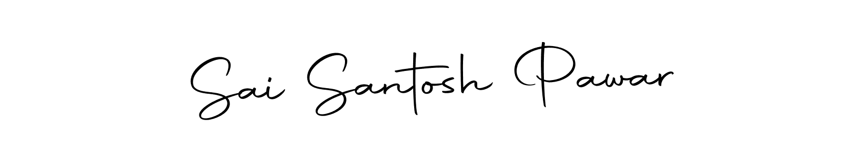 How to make Sai Santosh Pawar name signature. Use Autography-DOLnW style for creating short signs online. This is the latest handwritten sign. Sai Santosh Pawar signature style 10 images and pictures png