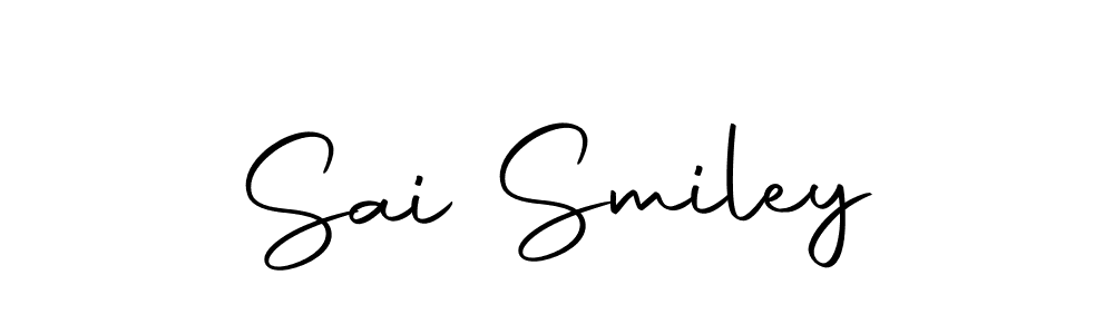 Use a signature maker to create a handwritten signature online. With this signature software, you can design (Autography-DOLnW) your own signature for name Sai Smiley. Sai Smiley signature style 10 images and pictures png