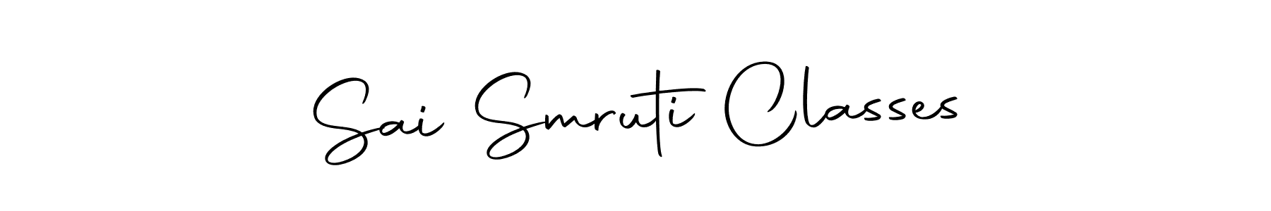 How to make Sai Smruti Classes name signature. Use Autography-DOLnW style for creating short signs online. This is the latest handwritten sign. Sai Smruti Classes signature style 10 images and pictures png