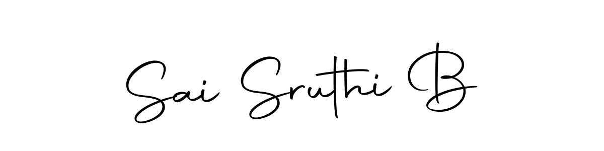 Make a beautiful signature design for name Sai Sruthi B. Use this online signature maker to create a handwritten signature for free. Sai Sruthi B signature style 10 images and pictures png