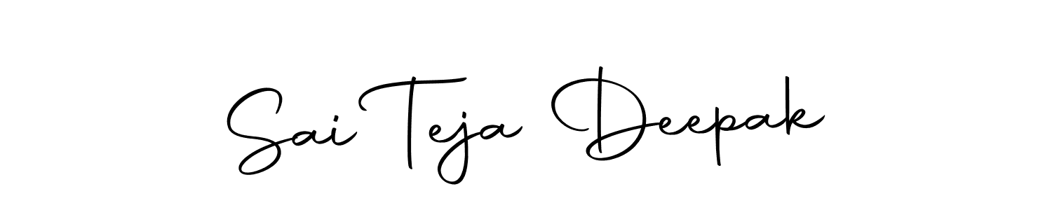 How to make Sai Teja Deepak name signature. Use Autography-DOLnW style for creating short signs online. This is the latest handwritten sign. Sai Teja Deepak signature style 10 images and pictures png