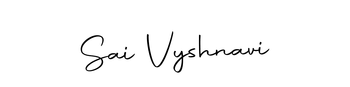 Use a signature maker to create a handwritten signature online. With this signature software, you can design (Autography-DOLnW) your own signature for name Sai Vyshnavi. Sai Vyshnavi signature style 10 images and pictures png