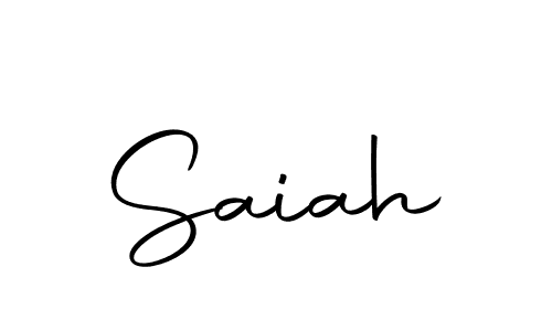 How to make Saiah name signature. Use Autography-DOLnW style for creating short signs online. This is the latest handwritten sign. Saiah signature style 10 images and pictures png