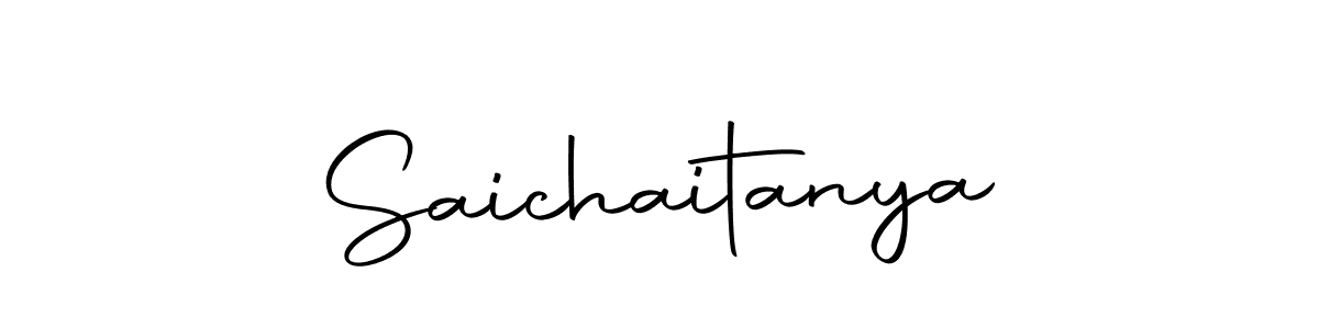 Use a signature maker to create a handwritten signature online. With this signature software, you can design (Autography-DOLnW) your own signature for name Saichaitanya. Saichaitanya signature style 10 images and pictures png