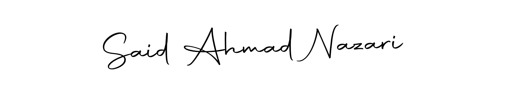 This is the best signature style for the Said Ahmad Nazari name. Also you like these signature font (Autography-DOLnW). Mix name signature. Said Ahmad Nazari signature style 10 images and pictures png