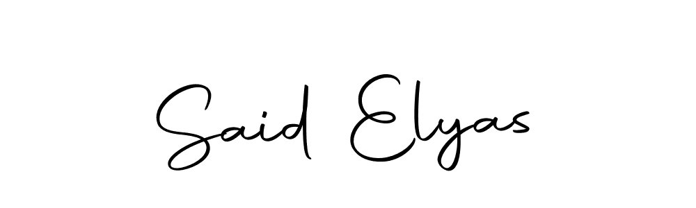 Use a signature maker to create a handwritten signature online. With this signature software, you can design (Autography-DOLnW) your own signature for name Said Elyas. Said Elyas signature style 10 images and pictures png