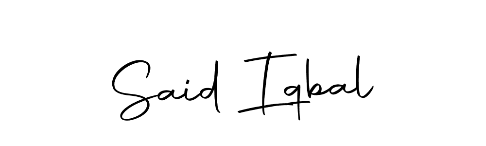 You should practise on your own different ways (Autography-DOLnW) to write your name (Said Iqbal) in signature. don't let someone else do it for you. Said Iqbal signature style 10 images and pictures png