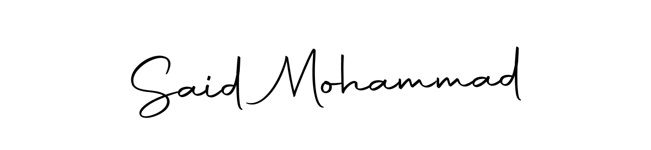 Design your own signature with our free online signature maker. With this signature software, you can create a handwritten (Autography-DOLnW) signature for name Said Mohammad. Said Mohammad signature style 10 images and pictures png