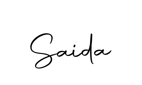 How to make Saida signature? Autography-DOLnW is a professional autograph style. Create handwritten signature for Saida name. Saida signature style 10 images and pictures png