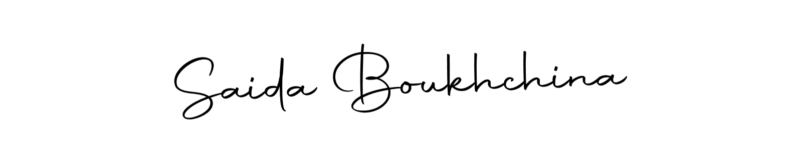 Create a beautiful signature design for name Saida Boukhchina. With this signature (Autography-DOLnW) fonts, you can make a handwritten signature for free. Saida Boukhchina signature style 10 images and pictures png