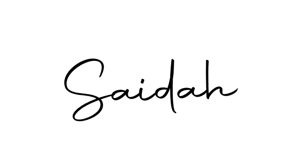 Design your own signature with our free online signature maker. With this signature software, you can create a handwritten (Autography-DOLnW) signature for name Saidah. Saidah signature style 10 images and pictures png