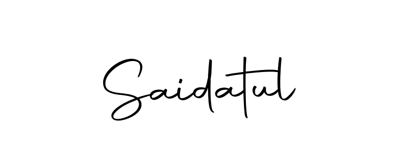 You can use this online signature creator to create a handwritten signature for the name Saidatul. This is the best online autograph maker. Saidatul signature style 10 images and pictures png