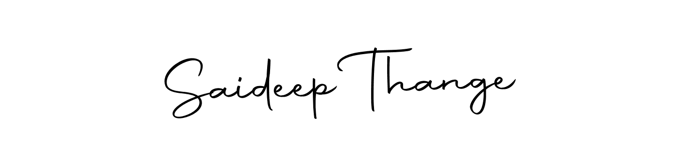 Create a beautiful signature design for name Saideep Thange. With this signature (Autography-DOLnW) fonts, you can make a handwritten signature for free. Saideep Thange signature style 10 images and pictures png