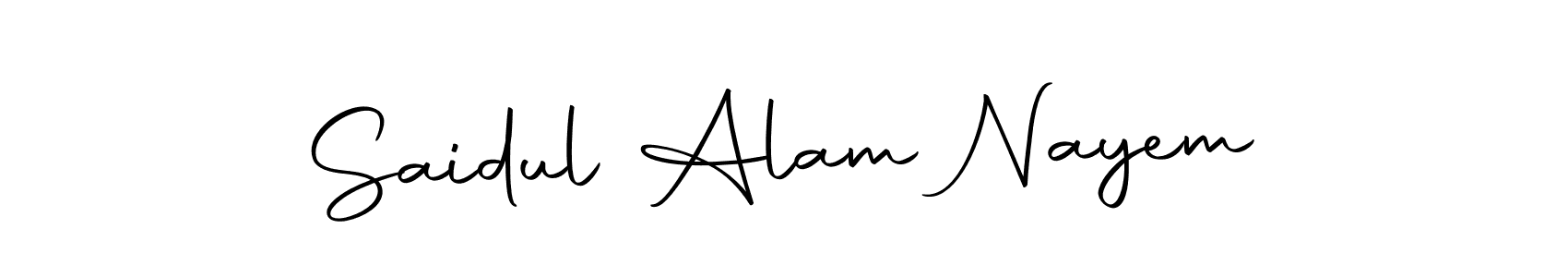 Create a beautiful signature design for name Saidul Alam Nayem. With this signature (Autography-DOLnW) fonts, you can make a handwritten signature for free. Saidul Alam Nayem signature style 10 images and pictures png