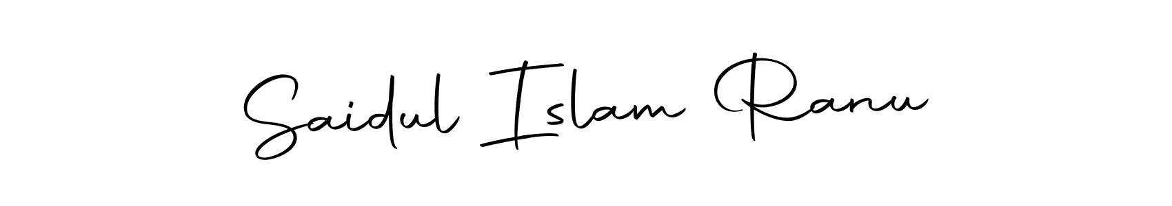 You should practise on your own different ways (Autography-DOLnW) to write your name (Saidul Islam Ranu) in signature. don't let someone else do it for you. Saidul Islam Ranu signature style 10 images and pictures png