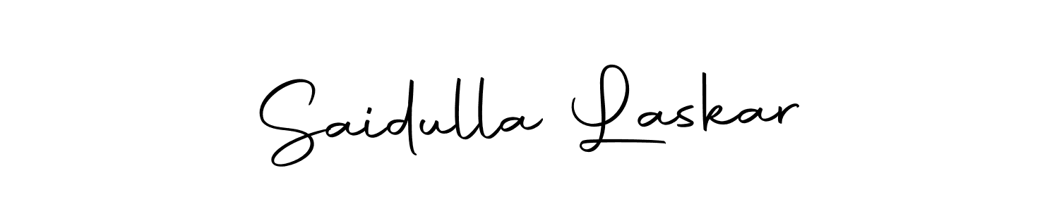You should practise on your own different ways (Autography-DOLnW) to write your name (Saidulla Laskar) in signature. don't let someone else do it for you. Saidulla Laskar signature style 10 images and pictures png