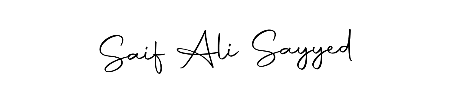 Saif Ali Sayyed stylish signature style. Best Handwritten Sign (Autography-DOLnW) for my name. Handwritten Signature Collection Ideas for my name Saif Ali Sayyed. Saif Ali Sayyed signature style 10 images and pictures png