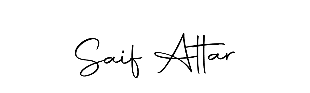 You can use this online signature creator to create a handwritten signature for the name Saif Attar. This is the best online autograph maker. Saif Attar signature style 10 images and pictures png