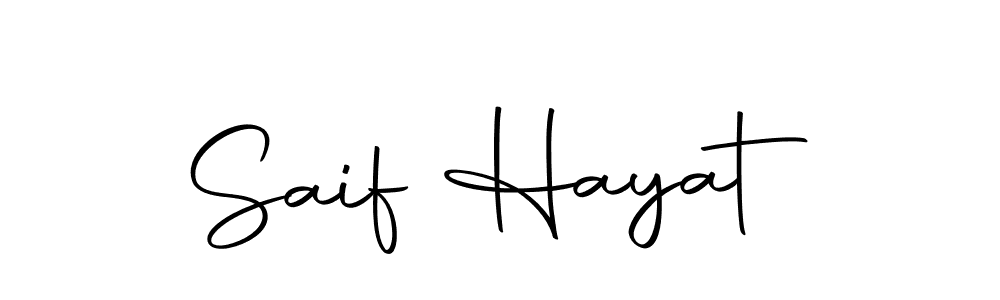 Make a beautiful signature design for name Saif Hayat. Use this online signature maker to create a handwritten signature for free. Saif Hayat signature style 10 images and pictures png