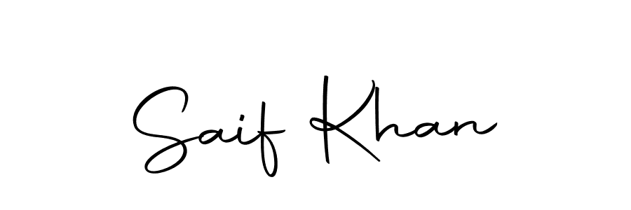 Design your own signature with our free online signature maker. With this signature software, you can create a handwritten (Autography-DOLnW) signature for name Saif Khan. Saif Khan signature style 10 images and pictures png