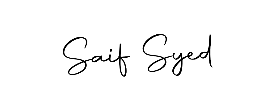 Create a beautiful signature design for name Saif Syed. With this signature (Autography-DOLnW) fonts, you can make a handwritten signature for free. Saif Syed signature style 10 images and pictures png