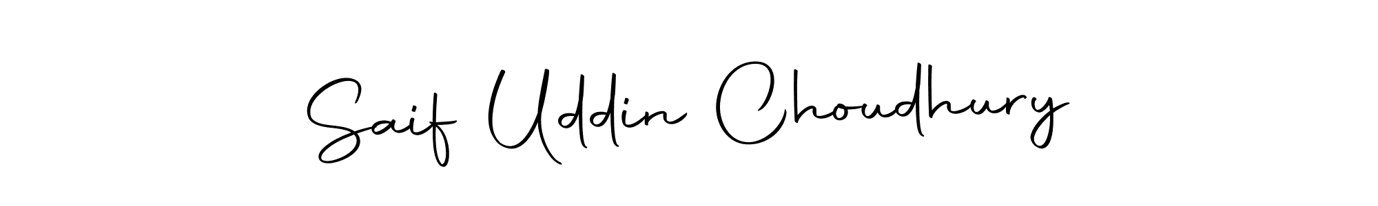 How to make Saif Uddin Choudhury name signature. Use Autography-DOLnW style for creating short signs online. This is the latest handwritten sign. Saif Uddin Choudhury signature style 10 images and pictures png