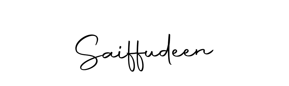 Use a signature maker to create a handwritten signature online. With this signature software, you can design (Autography-DOLnW) your own signature for name Saiffudeen. Saiffudeen signature style 10 images and pictures png