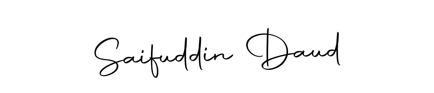 Make a beautiful signature design for name Saifuddin Daud. With this signature (Autography-DOLnW) style, you can create a handwritten signature for free. Saifuddin Daud signature style 10 images and pictures png