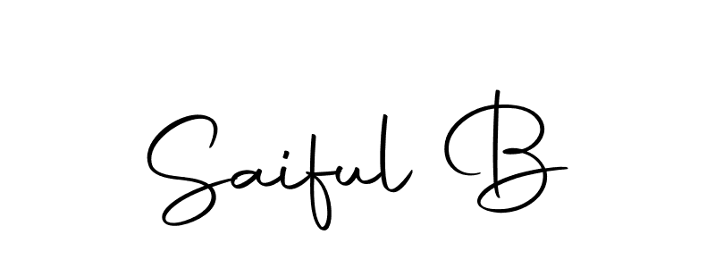 The best way (Autography-DOLnW) to make a short signature is to pick only two or three words in your name. The name Saiful B include a total of six letters. For converting this name. Saiful B signature style 10 images and pictures png