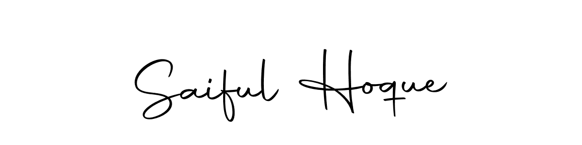 How to make Saiful Hoque name signature. Use Autography-DOLnW style for creating short signs online. This is the latest handwritten sign. Saiful Hoque signature style 10 images and pictures png