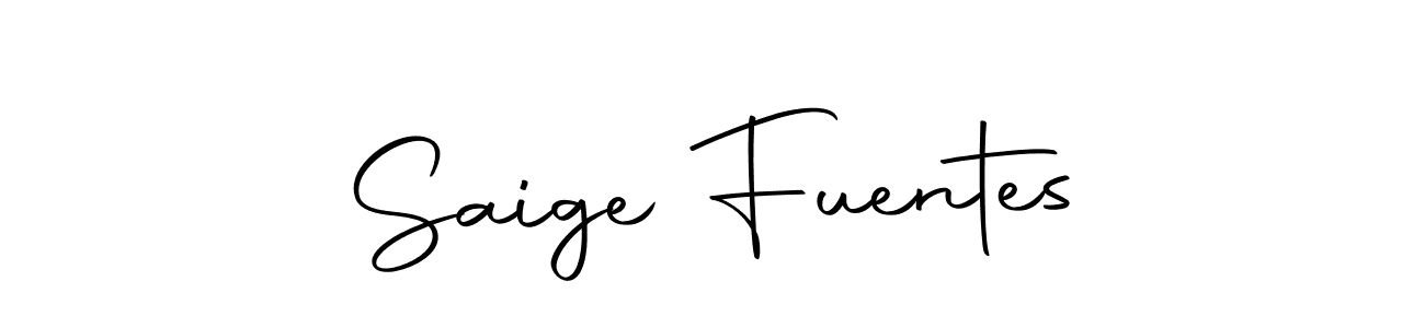 How to make Saige Fuentes name signature. Use Autography-DOLnW style for creating short signs online. This is the latest handwritten sign. Saige Fuentes signature style 10 images and pictures png