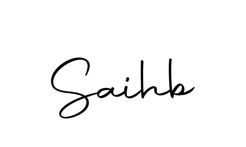 You should practise on your own different ways (Autography-DOLnW) to write your name (Saihb) in signature. don't let someone else do it for you. Saihb signature style 10 images and pictures png